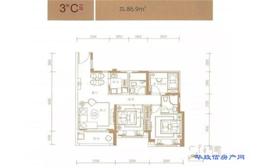 深城投中心公馆--建面 88.00㎡;