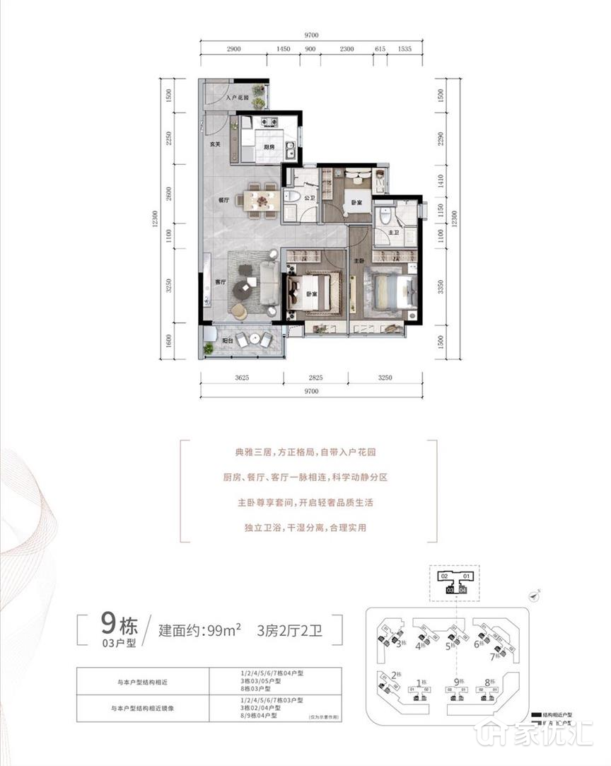 时代美宸2期--建面 99.00㎡;